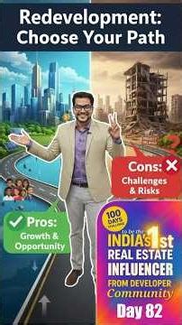 Redevelopment Pros and Cons | Insights by India’s First Real Estate Influencer from Developers’ Side
