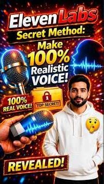 ElevenLabs Secret Method: Make 100% Realistic Voice! 🤫 | 100% Working AI Voice Tutorial #shorts