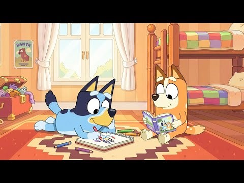 Bluey Playtime Moments 🎨📖| Reading and Drawing Together | Bluey Funny Animation