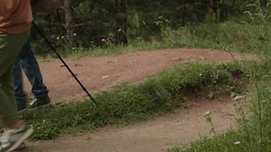 People hiking on a forest trail | Free Stock Video Footage