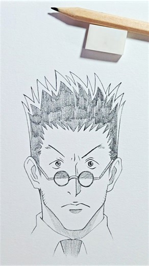 Drawing Leorio Paladiknight #anime #art #hunterxhunter #sketch #shorts
