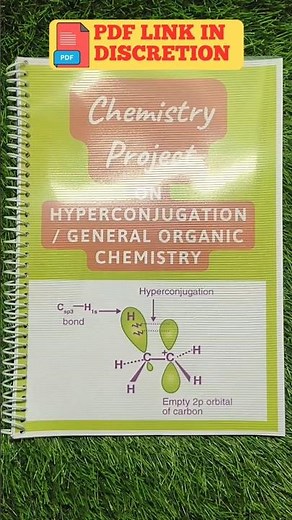 Chemistry Project On Hyperconjugation / General Organic Chemistry #diy #project #class12 #chemistry