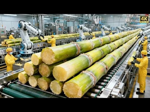 Inside a Modern Sugar Factory: From Giant Sugarcane to Premium Sugar – Step-by-Step Process