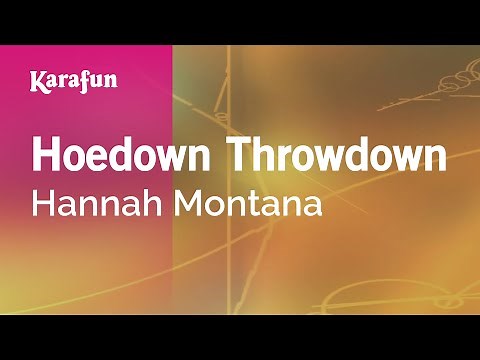 Hoedown Throwdown - Hannah Montana: The Movie | Karaoke Version | KaraFun