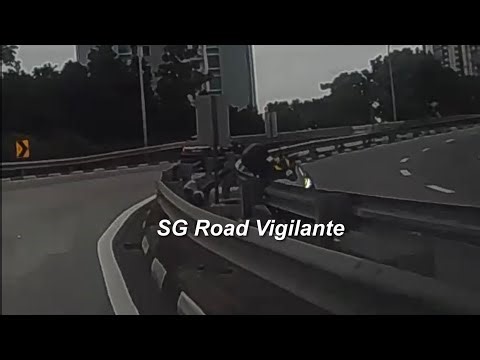 24jan2026 clementi ave 6 to aye motorcyclist crash into guard rail and fell inside the drain