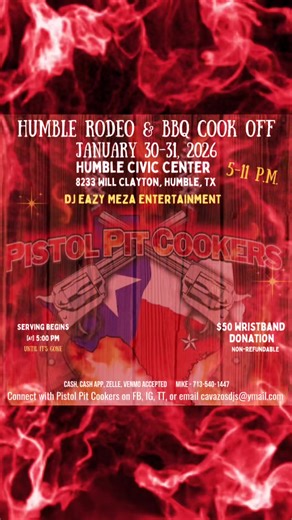 Pistol Pit Cookers Private Party at Humble Rodeo