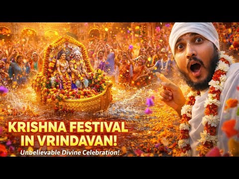 Unbelievable Krishna Festival in Vrindavan 2026! Flower Boat Celebration 🌸 | sanatan yogii vrindavan