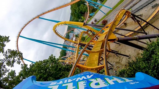 107K views · 377 reactions | Georgia Scorcher at Six Flags Over Georgia is still one of the best Stand-Up Roller coasters! Come ride with us in this front seat POV video! | Theme Park Review | Facebook