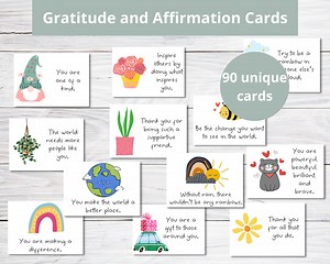 Printable Gratitude Cards | Affirmations and Compliments | Mini Inspirational Quote Set | Employee Appreciation - Etsy