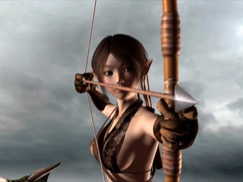 Cute Elf Girl and Stalkers, 3D CG Animation