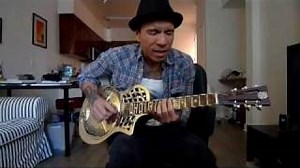 RJ Ronquillo - Republic Guitars - "Highway 61" Travel Size Resonator guitar demo - Lonesome Joseph Chords - ChordU