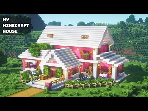 Minecraft tutorial: How to build a simple and newest pink house