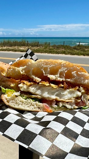 2.7K views · 51 reactions | Kick the weekend off with a seaside dining experience complete with unobstructed ocean views, live music and, of course, delicious food and drinks! ☀️️ If you haven’t already, give our Cracker Grouper Sandwich a try! 索 | Oceanside Beach Bar & Grill | Facebook