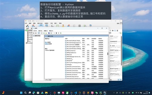 数据备份功能配置 - Python