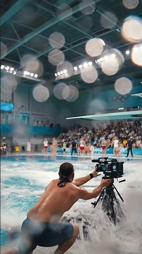 Fat Woman Jumps Into Pool and Overflows It