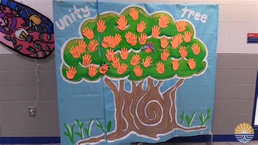 2.9K views · 39 reactions | Students at Hilton Head Island Elementary School are growing a “Unity Tree,” adding orange handprints with messages of kindness and inclusion as part of National Bullying Prevention Month. | Beaufort County School District | Facebook