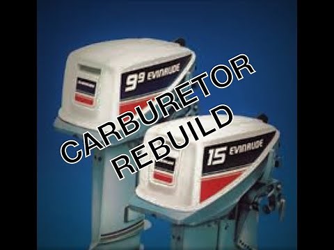 9.9 - 15 hp Evinrude /Johnson carburetor rebuilt with starter removal