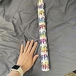 Yarcony Girl Birthday Wrapping Paper, Pink and Gold Wrapping Paper, Gold Foil Girly Happy Birthday Lettering Design Pink Gift Wrap for Girls Women, Baby Shower, Party (Mini Roll, 17 Inch X 16.5 Feet)