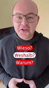 🇩🇪 Heute erkläre ich dir den Unterschied zwischen den deutschen Wörtern: wieso, weshalb, warum ✅ Diese Wörter sind komplett gleich. 🤝 Abonnier den Kanal, wenn du täglich Deutsch lernen möchtest. 😊 | Learn German with Thomas