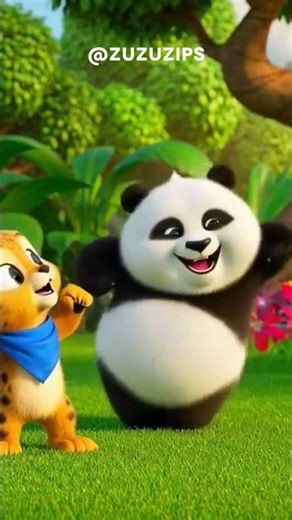 Baby Cheetah vs Panda Dance Battle! Who Wins? 🐆🐼 #youtubeshorts #shorts #kids #kidsfun