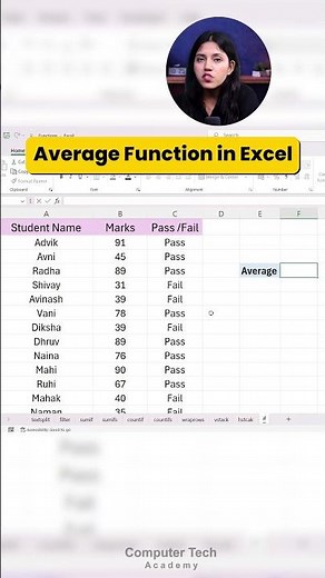 Average Function in MS Excel | Computer Tech Academy | #excel #learnexcel