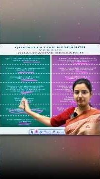 Quantitative vs Qualitative Research | UGC NET Paper 1 | 30 Sec Concept Clear By Nutan Mam