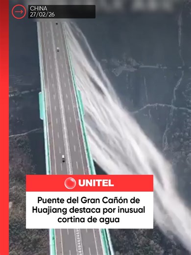 Impactante Cortina de Agua en el Puente del Gran Cañón