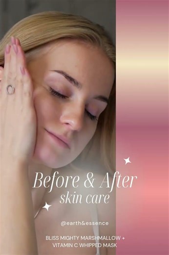 Bliss Mighty Marshmallow Mask | Brightening Vitamin C Face Mask Demo #beautyroutine #facemask