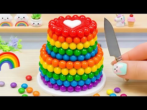 Amazing Miniature Colorful Rainbow Cake🌈Best Miniature Rainbow Chocolate Cake Decorating Ideas