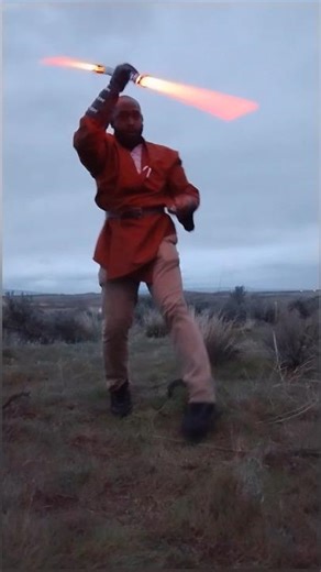 Darth Maul Lightsaber Spinning in Storm #starwars #clonewars