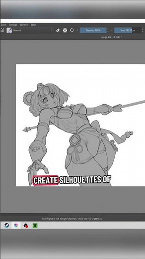 how to perform magic on krita, create silhouettes instantly #krita #art #tips #howto #tutorials