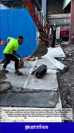 Concrete Residue Cleaning with Roller Machine | Fast Surface Preparation