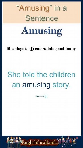 Amusing meaning | Amusing in a Sentence | Most common words in English #shorts