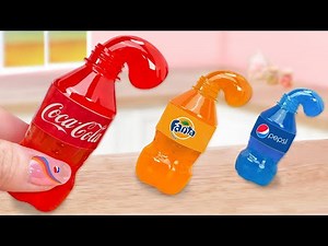So Sweet Honey COCA or PEPSI or FANTA Jelly 🍯 Miniature fruit jelly dessert recipe | Min Cakes