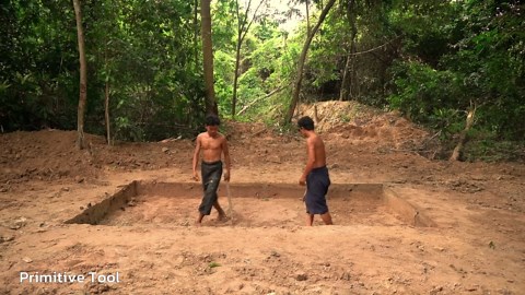 Building the Most Beautiful Underground Cave House with a Pool