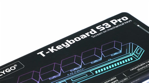 T-Keyboard S3 Pro 是一款集成屏的机械键盘可编程开发自定义