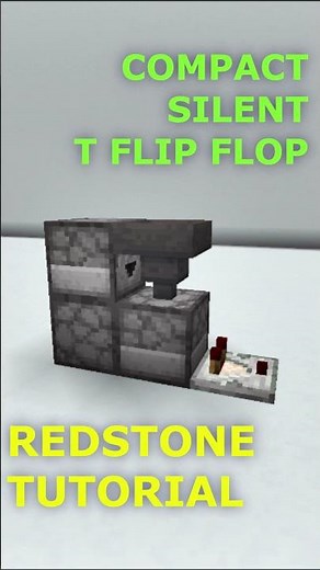 Compact Silent T Flip Flop | Minecraft Redstone Tutorial