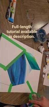Acrylic Painting with Tape Tutorial #learntopaint #artinstruction #art #acrylicpainting #painting