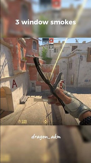 3 EASY Mirage Window Smokes (CS2 Guide) #cs2 #counterstrike2 #mirage #cs2tips #cs2guide #cs2utility