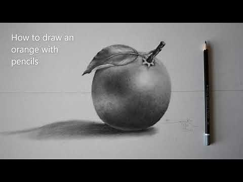 How to draw an orange with pencil