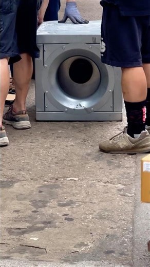 Industrial/commercial high velocity centrifugal or mixed flow inline fan being tested