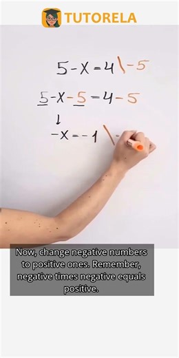 Solving for X: Discover X in 5 - X = 4 #Math #LinearEquations(oneVariable)