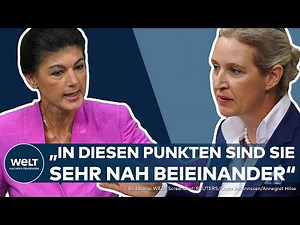 WELT TV-DUELL: Alice Weidel gegen Sahra Wagenknecht! Ihre Gemeinsamkeiten und Unterschiede
