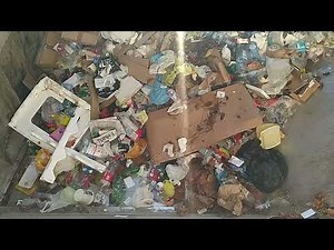 Pressing mixed waste , Trash transfer station