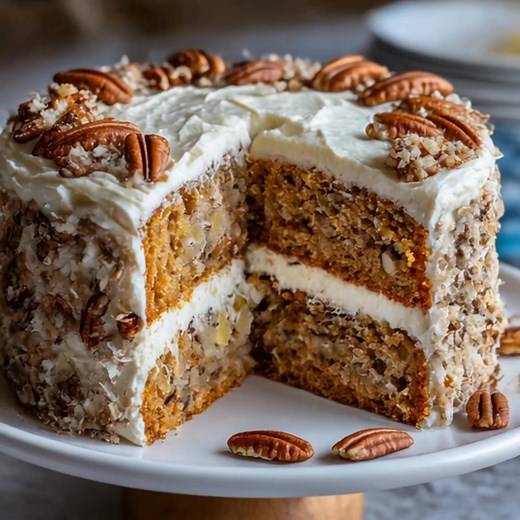 🕊️ Sugar-Free Hummingbird Cake A southern-style classic made sugar-free — moist, fruity, and topped with dreamy cream cheese frosting! 📝 Ingredients Cake Layers: 2 cups almond flour ¼ cup coconut flour 1 ½ tsp baking powder 1 tsp cinnamon ¼ tsp nutmeg ½ tsp salt ½ cup melted butter ½ cup allulose ¼ cup monk fruit blend (Lakanto) 3 large eggs 1 tsp vanilla extract 1 cup mashed ripe banana (unsweetened) ½ cup crushed pineapple (no sugar added, drained) ½ cup chopped pecans Frosting: 8 oz cream c