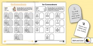 Ten Commandments Finger Craft