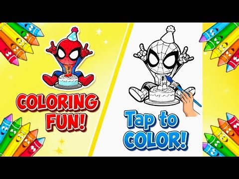 Spiderman Colouring Fun 🎨 | Kids Colouring Video | Learn Colours for Kids