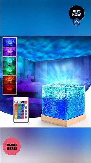 Romantic OceanWave Night Light Projector Lamp3D Water Wave EffectLED ProjectionLampfor Bedroom Decor