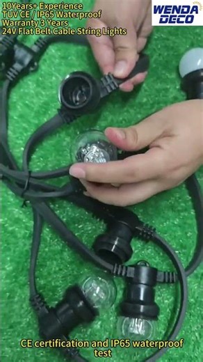 24V Flat Belt Cable String Lights