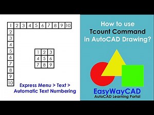 How to use Tcount Command in AutoCAD Drawing?